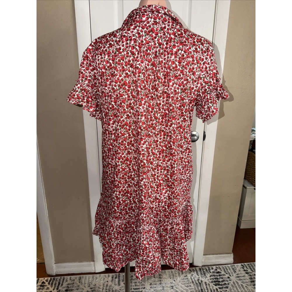 J. Crew Amelia Cotton Dress in Liberty Eliza's Red Floral Womens Medium - Picture 9 of 16